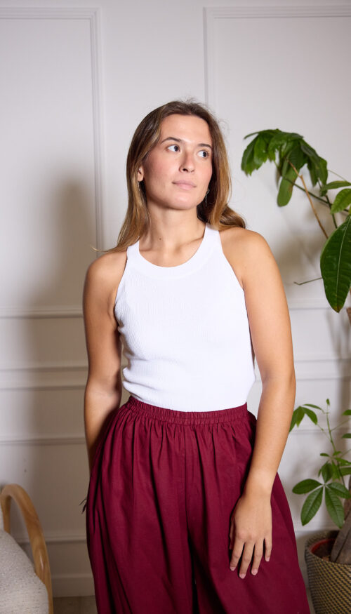 Pantalón Bombacho Burdeos