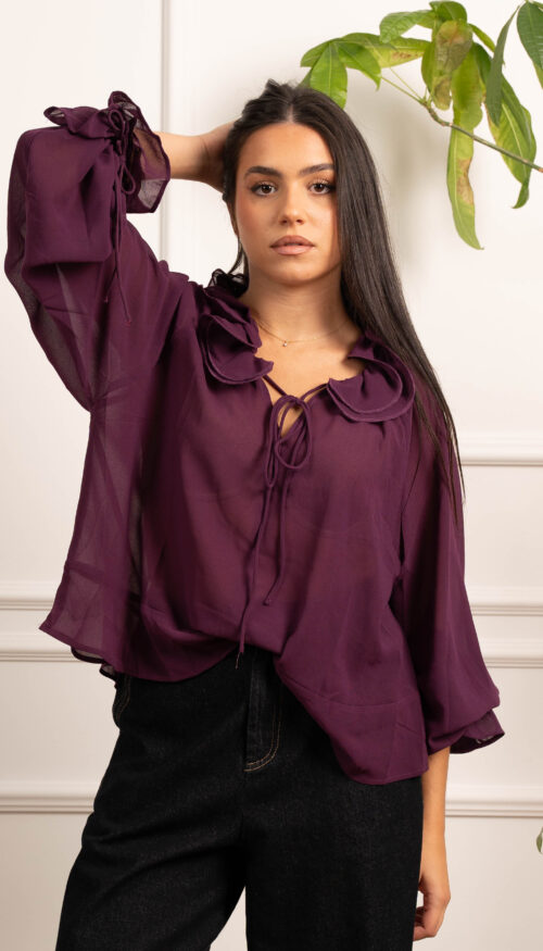 Camisa Gina Burdeos