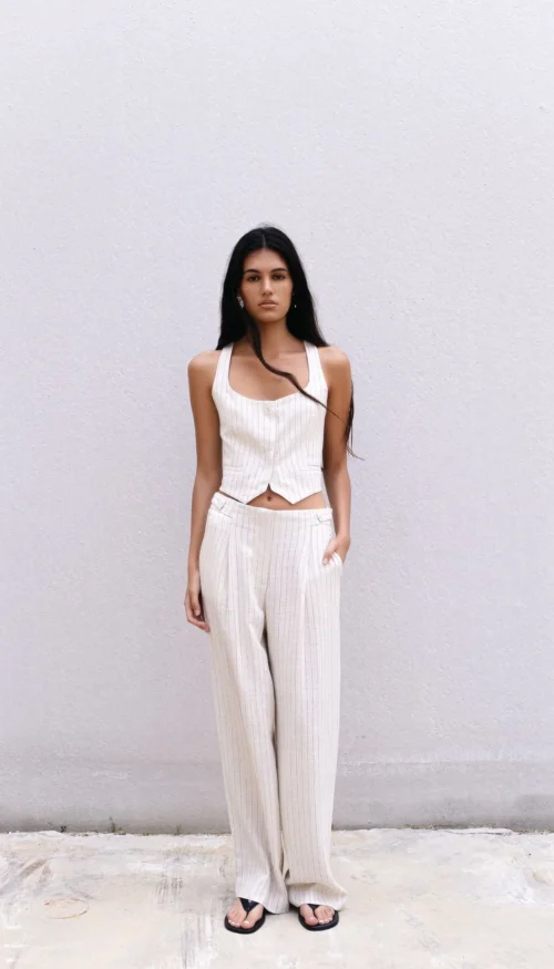 Pantalón Lino Rayas