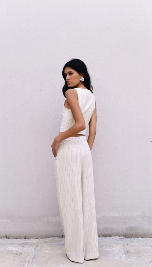 Pantalón Lino Rayas