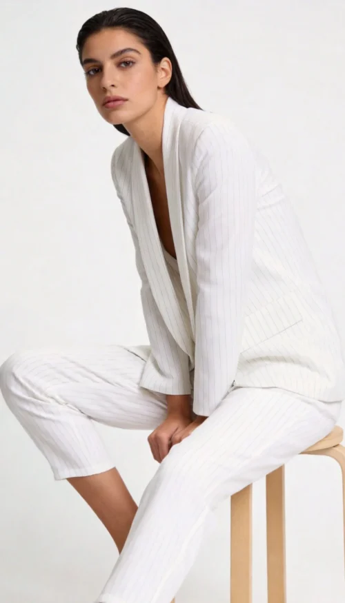 Conjunto Blanco Rayas