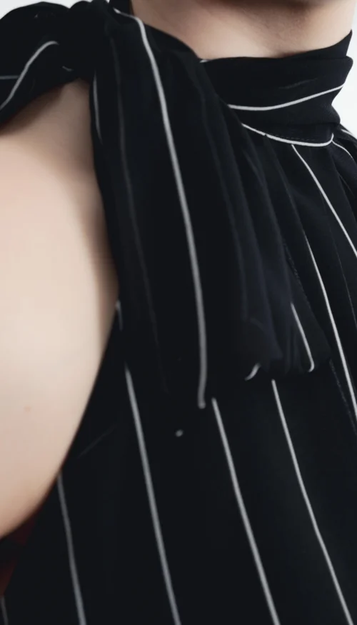 Top Globo Halter Rayas