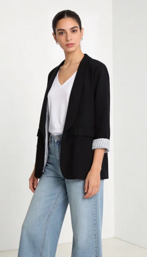 Blazer Negra Rayas