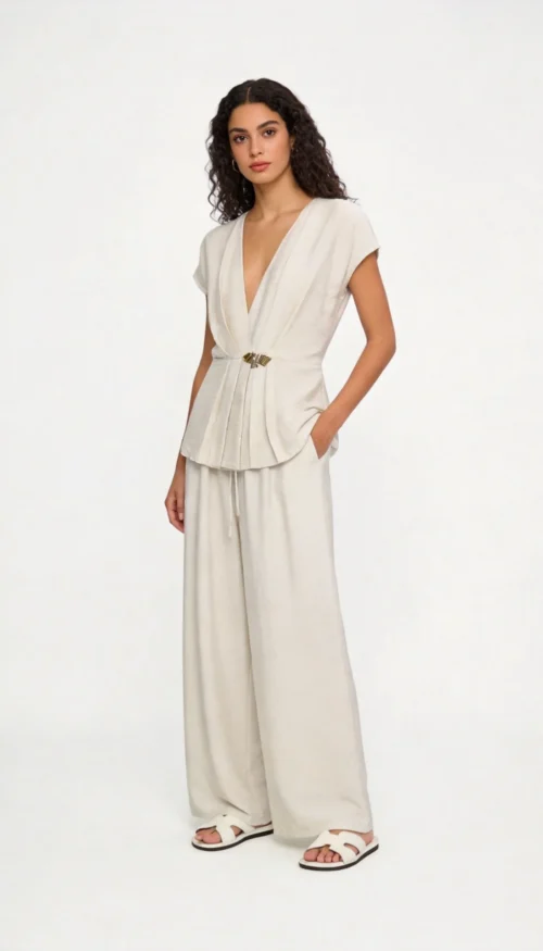 Conjunto Beige Broche