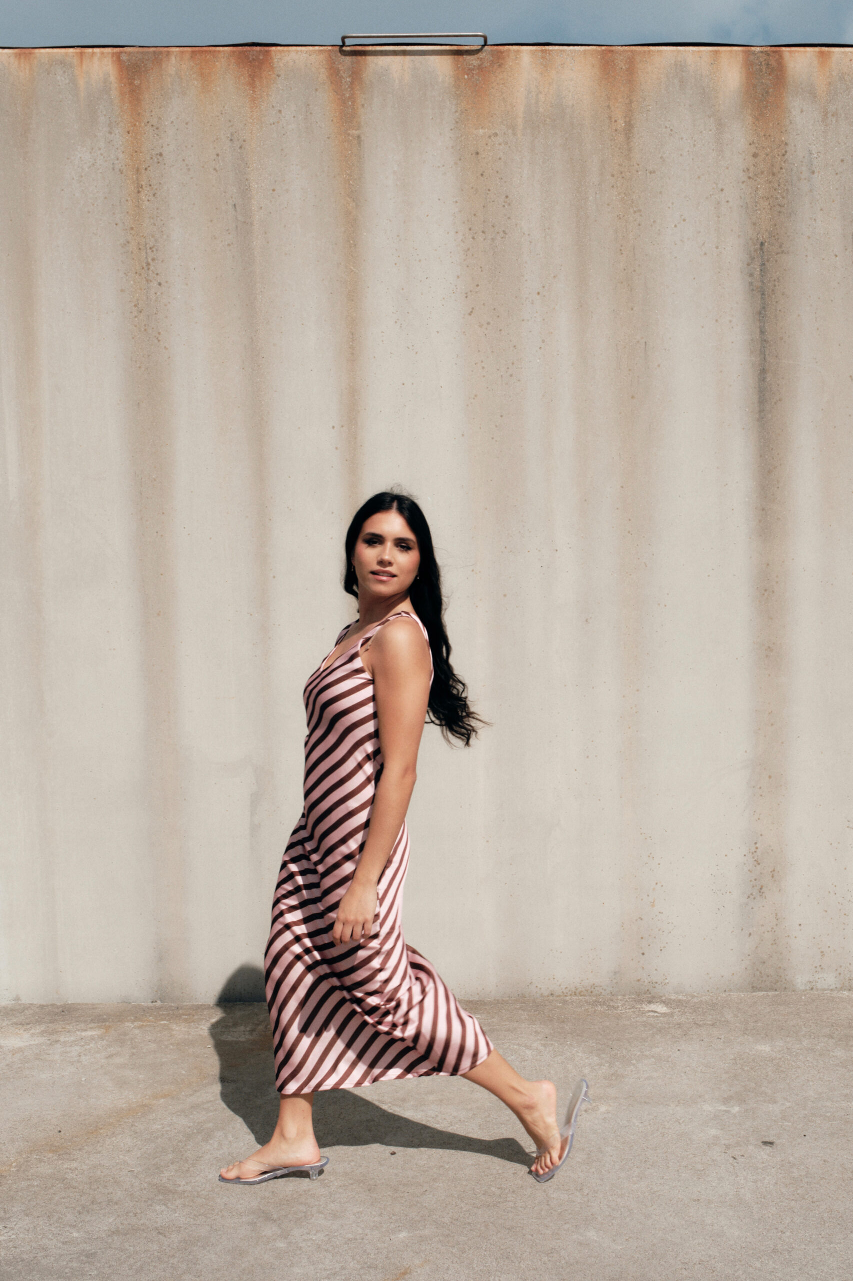 Vestido Rayas Rosa - Imagen 5