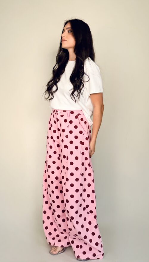 Pantalón Rosa Lunares