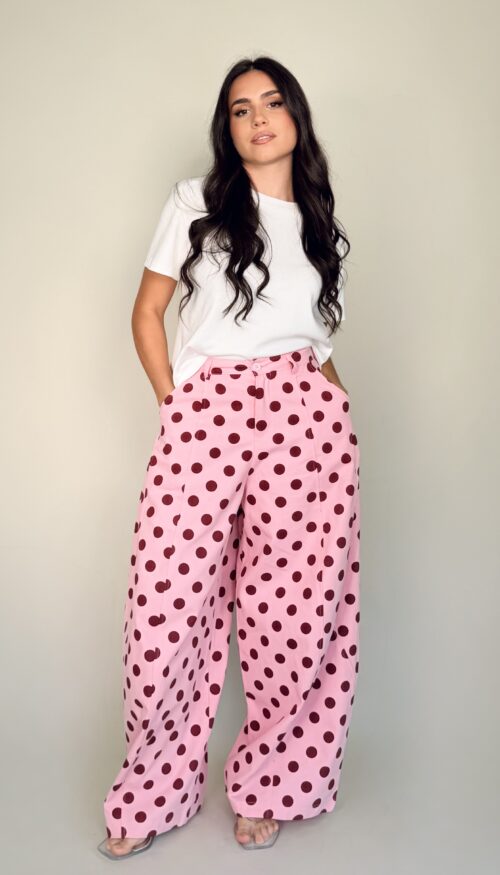 Pantalón Rosa Lunares