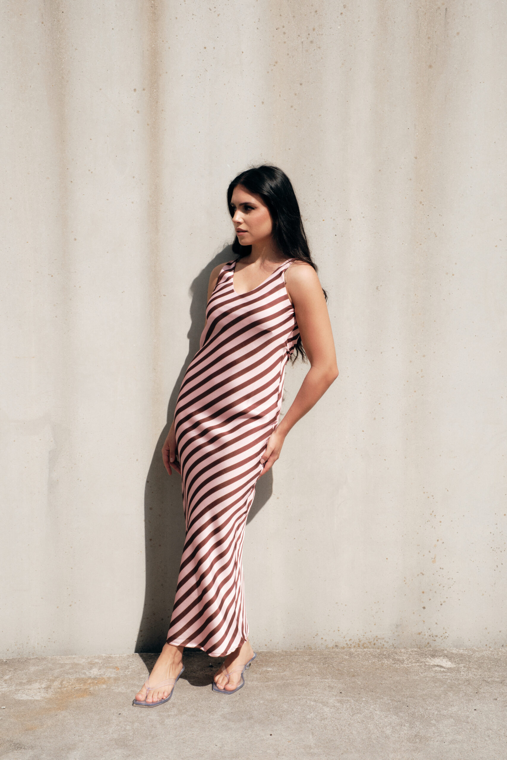Vestido Rayas Rosa - Imagen 3