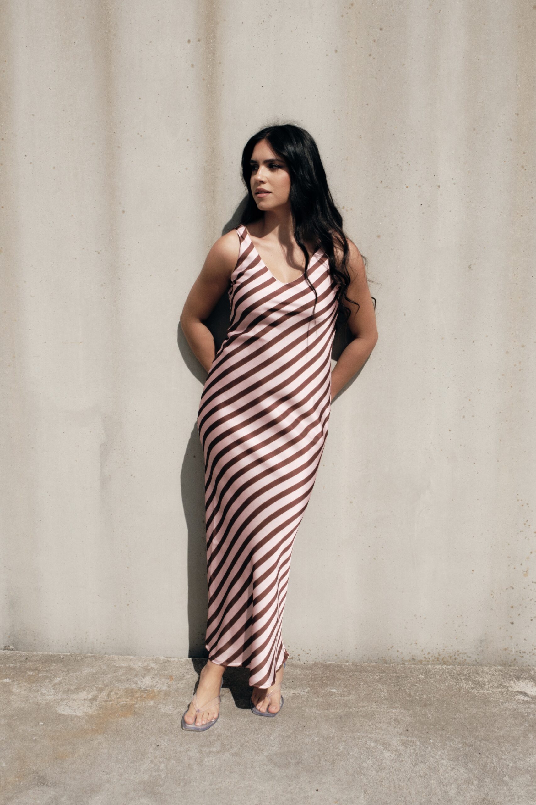Vestido Rayas Rosa