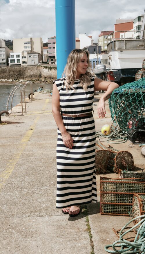 Vestido Rayas Azul
