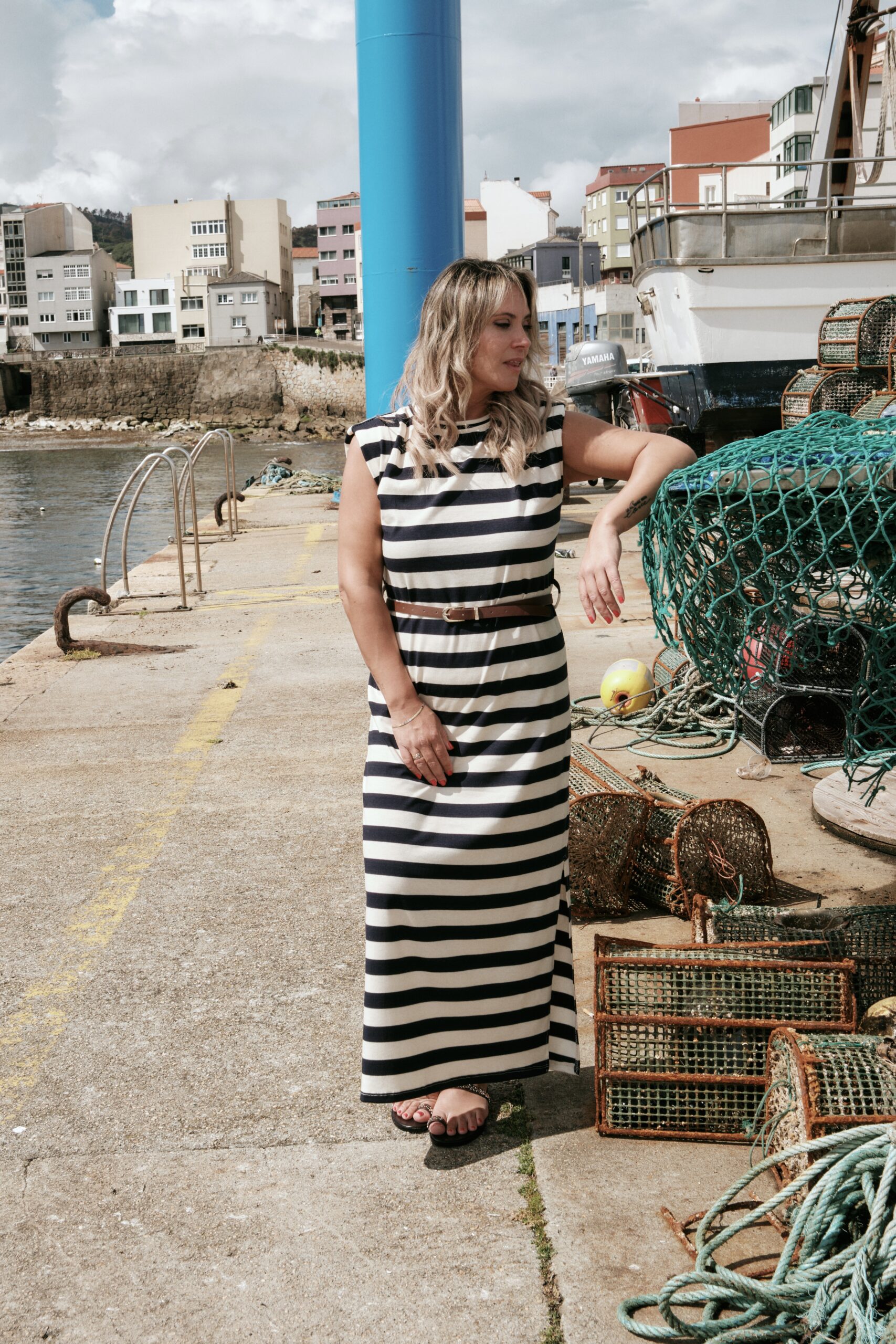 Vestido Rayas Azul