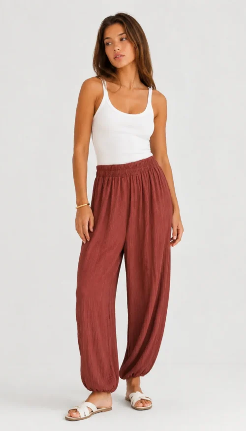 Pantalón Bombacho Teja