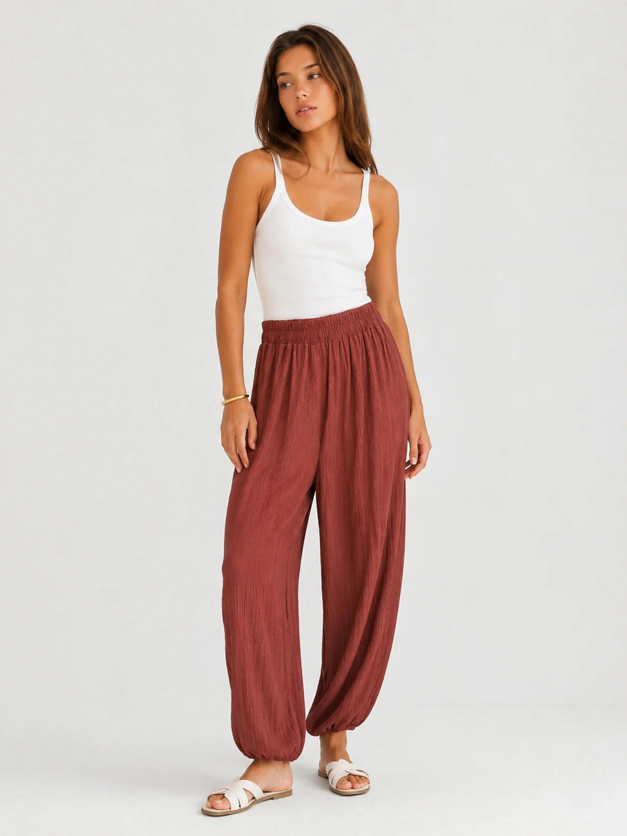 Pantalón Bombacho Teja