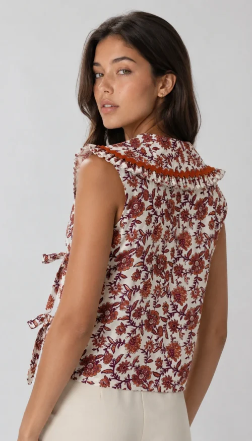 Chaleco Floral Lazos