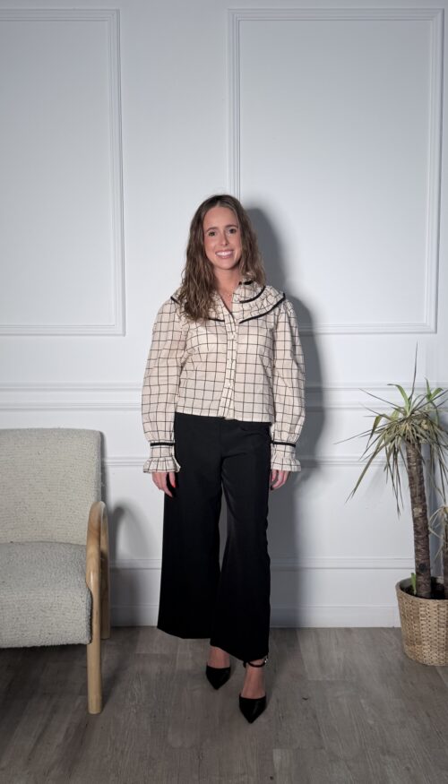 Pantalón Culotte Tiro Alto negro
